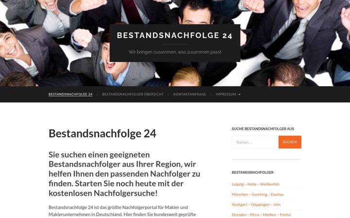 Ekrano kopija bestandsnachfolge24.de