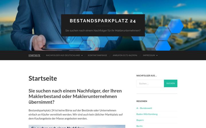 Ekrano kopija bestandsparkplatz24.de