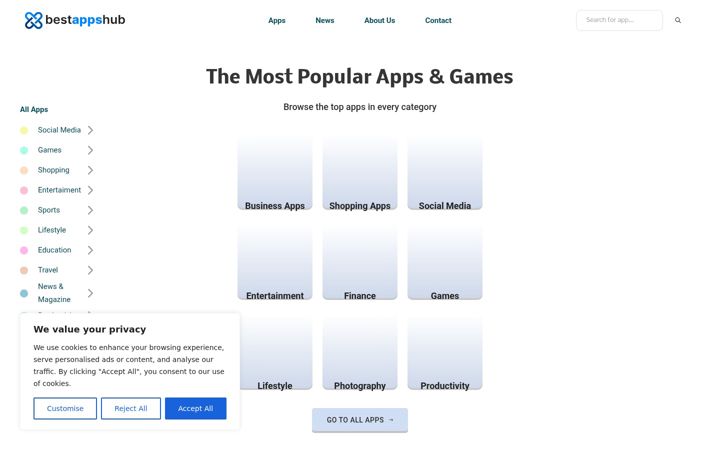 Screenshot of bestappshub.com