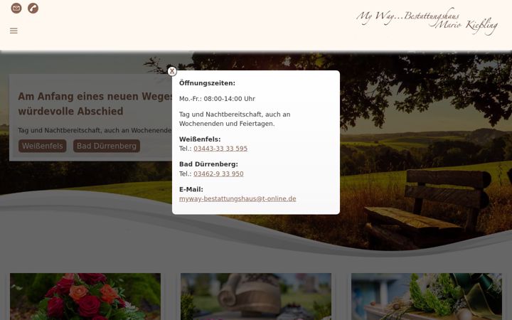 Screenshot of bestatter-badduerrenberg.de