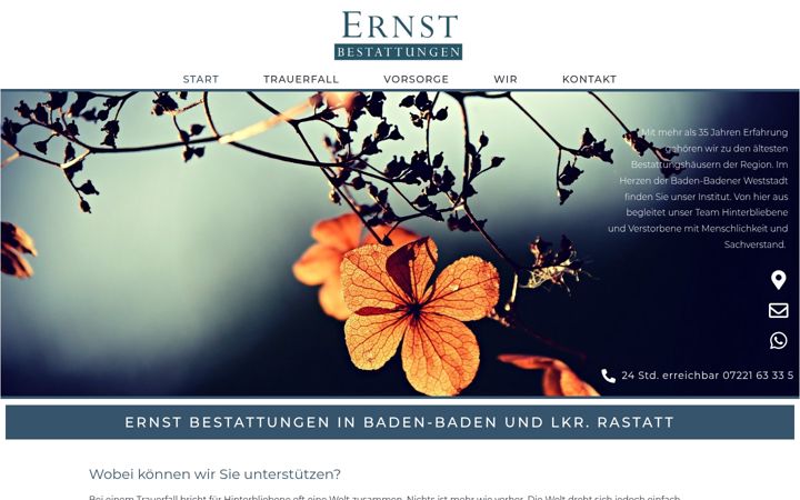 Skjermbilde av bestatter-ernst.de