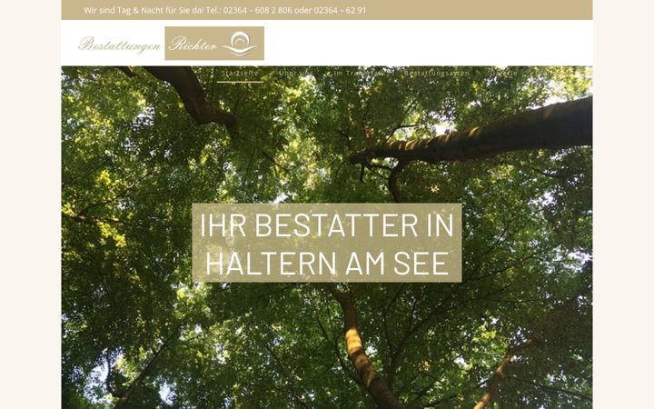 Screenshot of bestatter-haltern.de