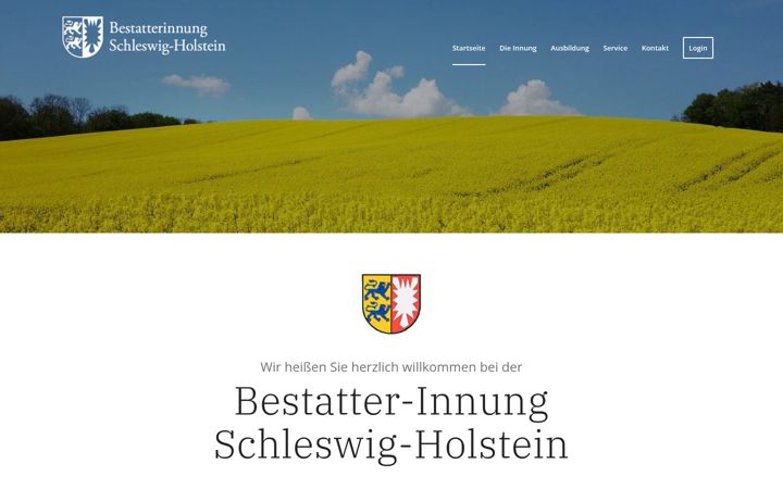 Screenshot of bestatter-innung-sh.de