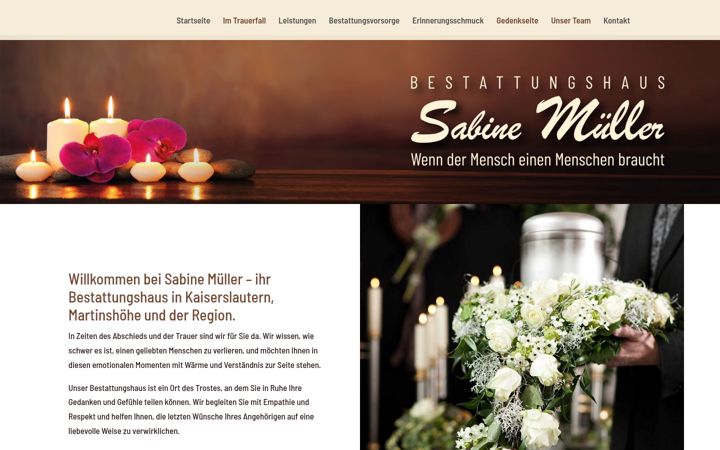 Screenshot of bestatter-kaiserslautern.de