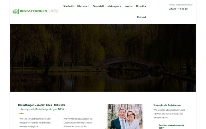 Skjermbilde av bestatter-keck.de