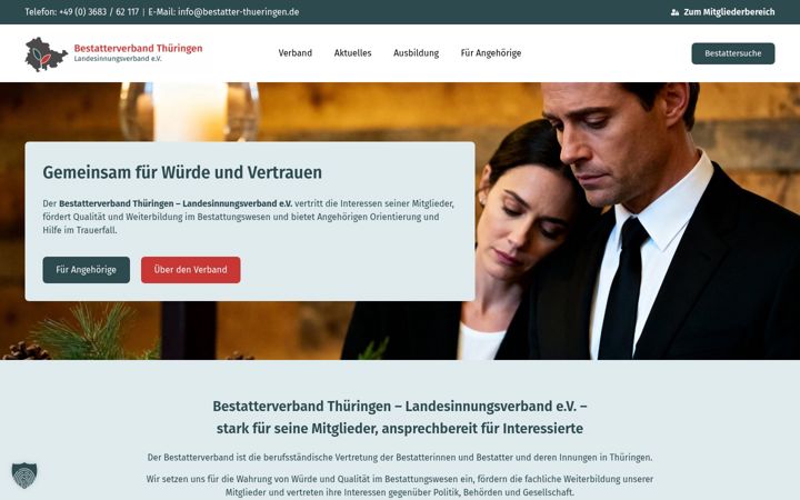 Screenshot di bestatter-thueringen.de