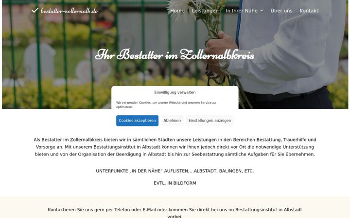 Screenshot of bestatter-zollernalb.de