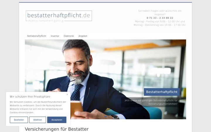 Screenshot di bestatterhaftpflicht.de