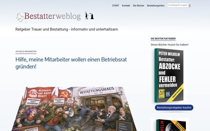 Screenshot of bestatterweblog.de