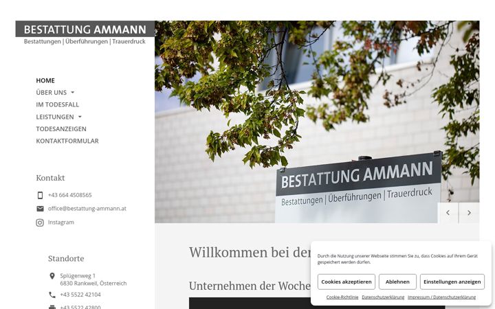 Screenshot of bestattung-ammann.at