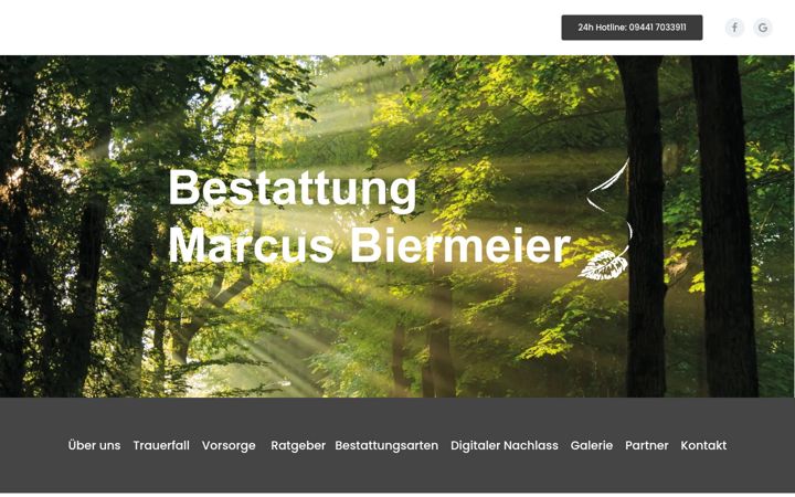 Screenshot of bestattung-biermeier.info