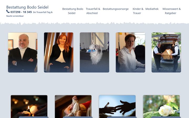 Screenshot of bestattung-bodoseidel.de