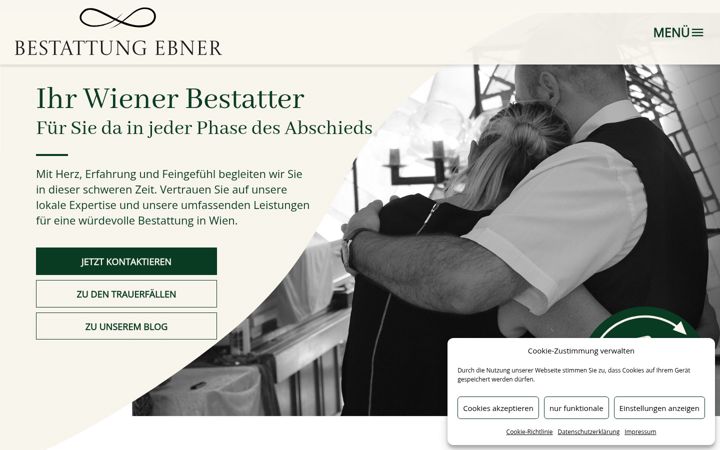 Screenshot of bestattung-ebner.at