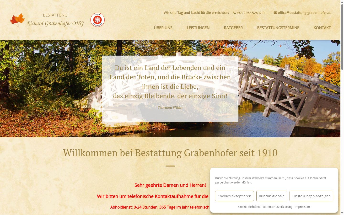 Screenshot des Einwilligungsbanners vor jeglicher Interaktion