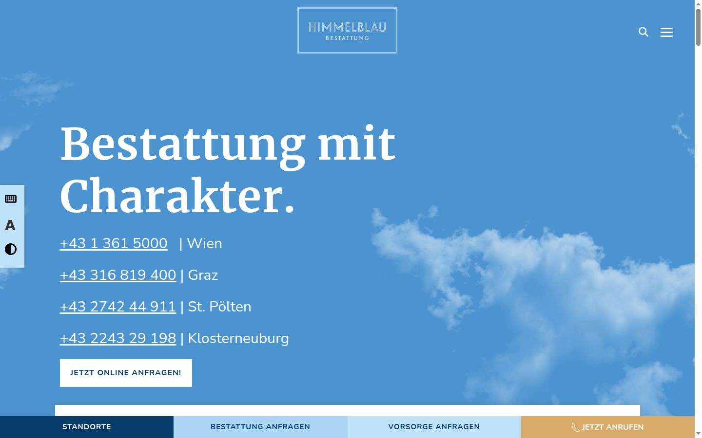 Screenshot des Einwilligungsbanners vor jeglicher Interaktion