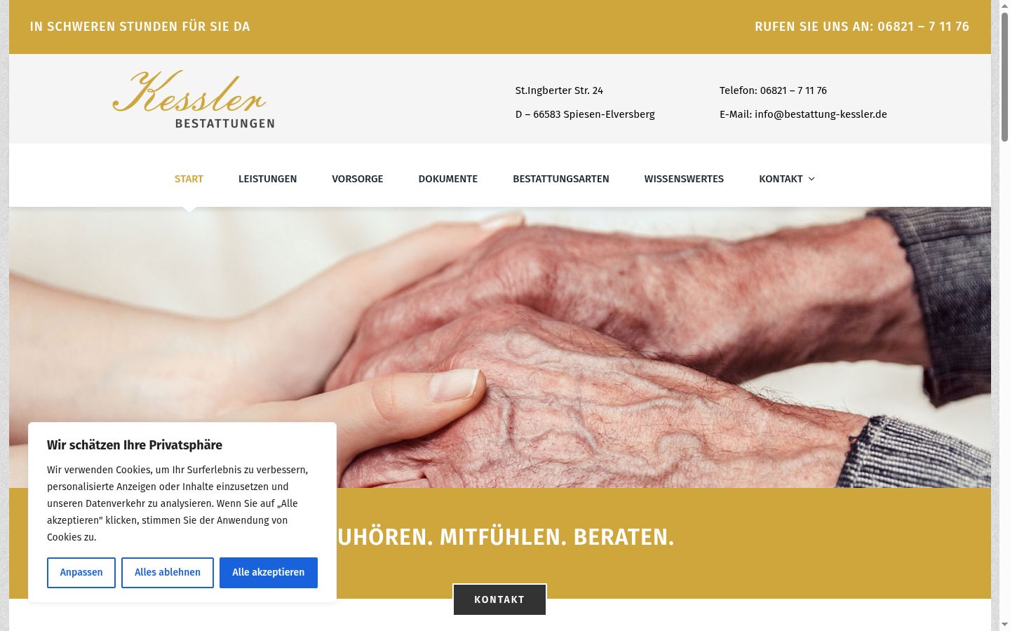 Capture d'écran de la bannière de consentement affichée avant toute interaction