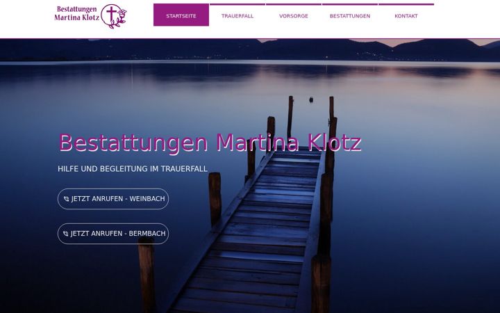 Screenshot of bestattung-klotz.de