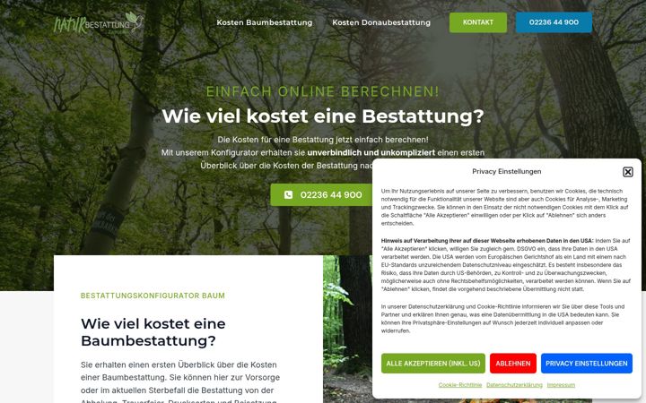 Screenshot of bestattung-kosten.at