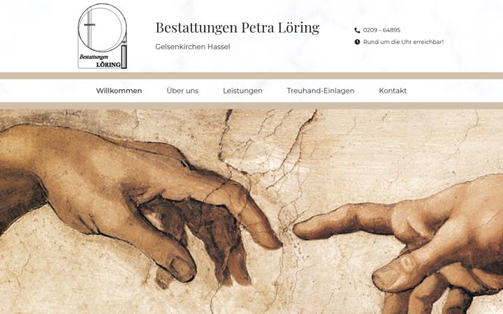 Zrzut ekranu bestattung-loering.de