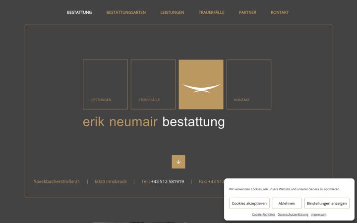 Screenshot ta' bestattung-neumair.at