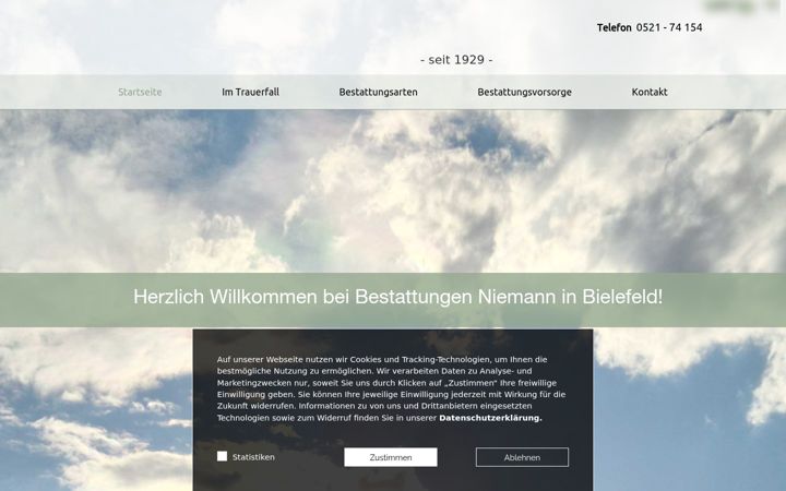Zrzut ekranu bestattung-niemann.de