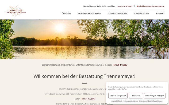 Screenshot of bestattung-thennemayer.at