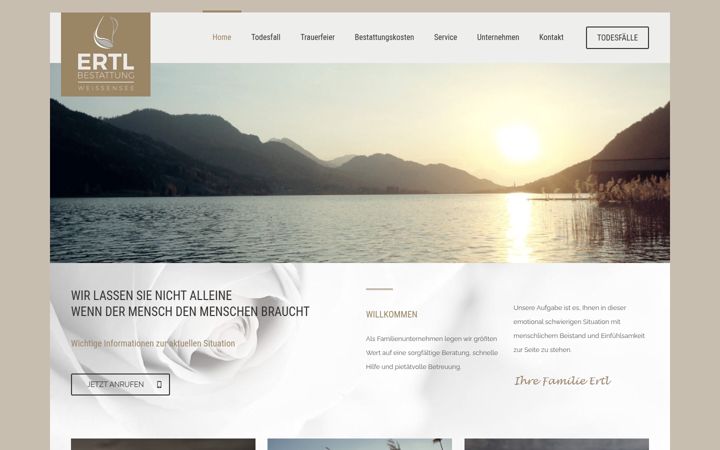 Screenshot of bestattung-weissensee.at