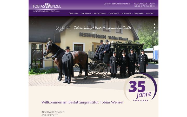 Screenshot of bestattung-wenzel.de
