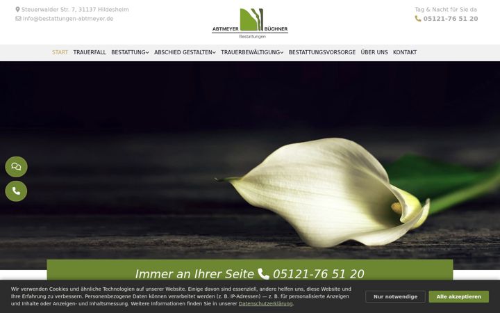 Screenshot of bestattungen-abtmeyer.de