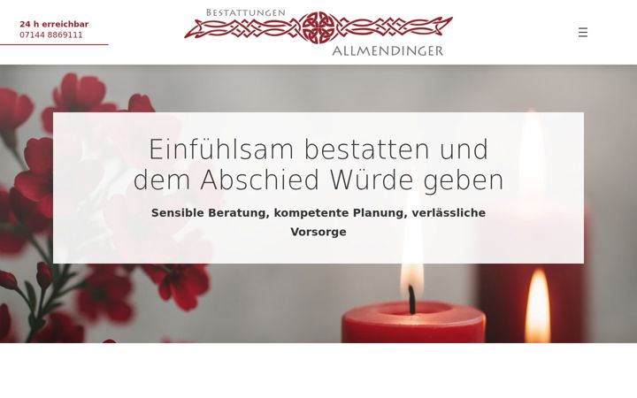 Screenshot of bestattungen-allmendinger.de
