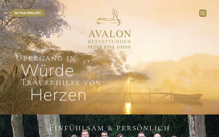Screenshot of bestattungen-avalon.de