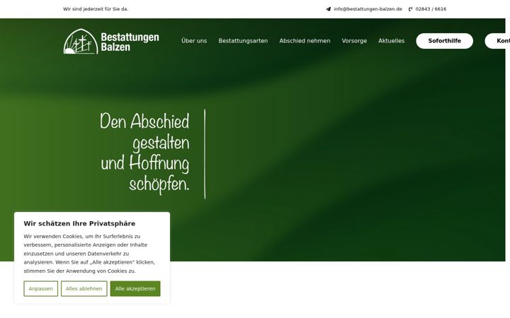 Zrzut ekranu bestattungen-balzen.de