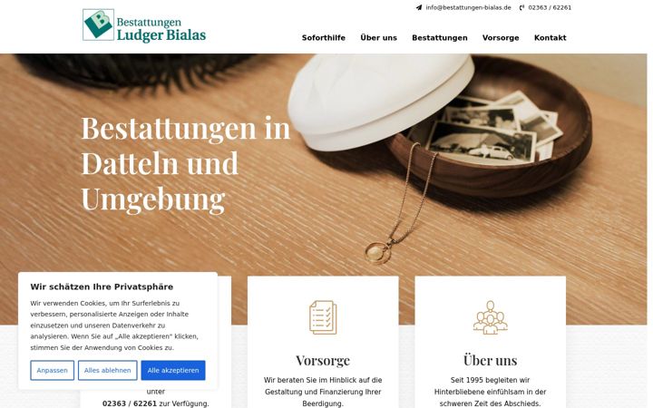 Zrzut ekranu bestattungen-bialas.de