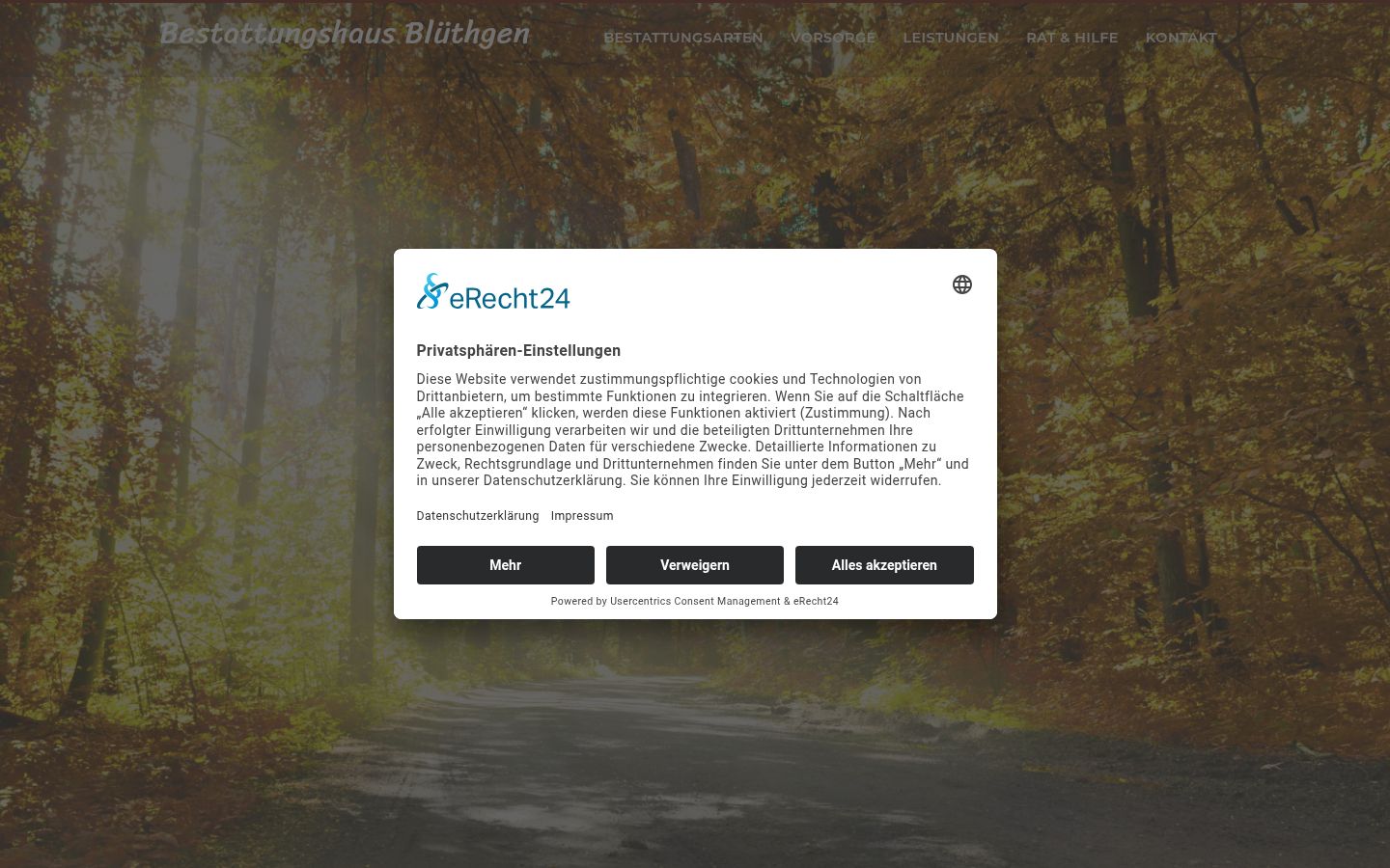 Screenshot of the consent banner shown before any interaction