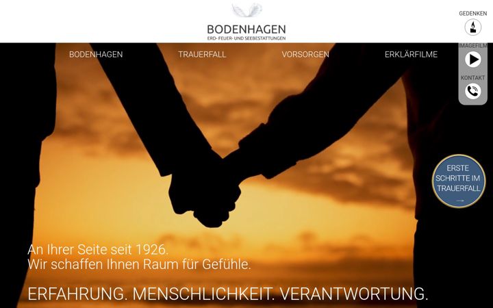 Screenshot of bestattungen-bodenhagen.de
