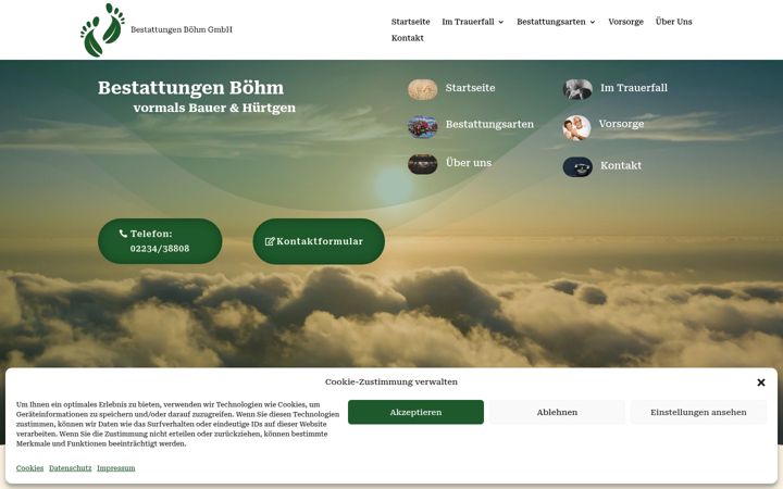 Zrzut ekranu bestattungen-boehm.de