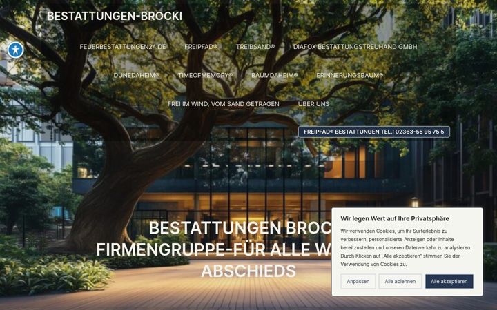 Screenshot of bestattungen-brocki.de