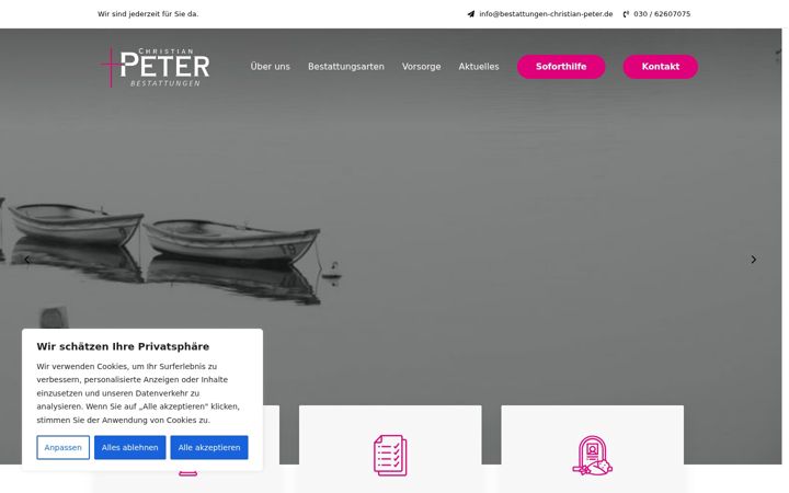 Screenshot of bestattungen-christian-peter.de