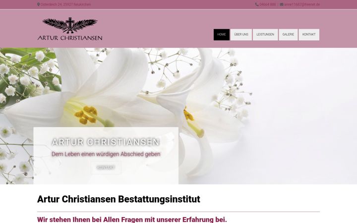 Screenshot of bestattungen-christiansen.de
