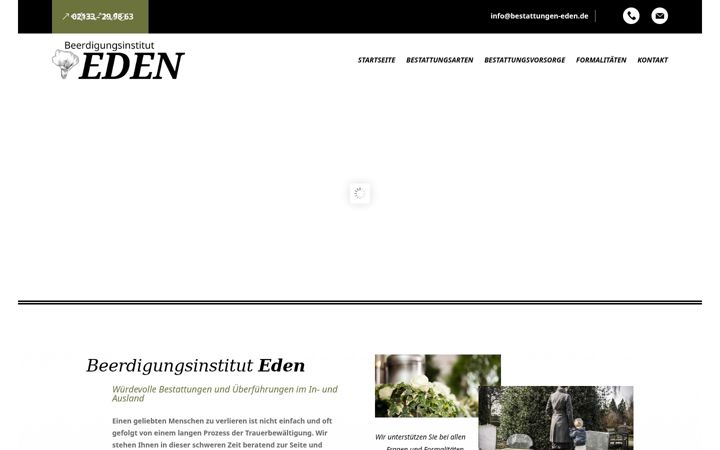 Screenshot ta' bestattungen-eden.de