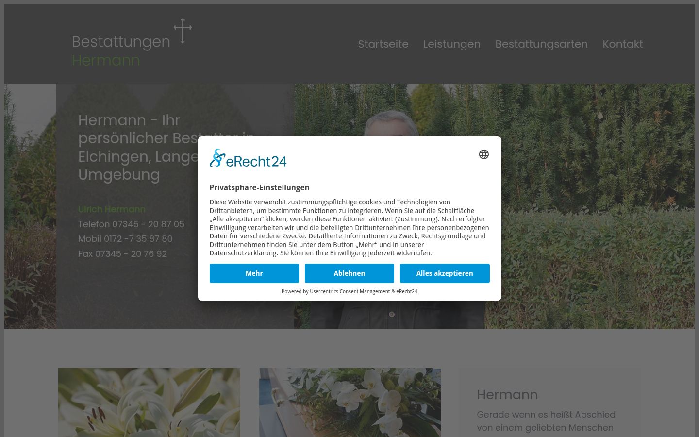 Skjermbilde av samtykkebanneret slik det vises før noen interaksjon