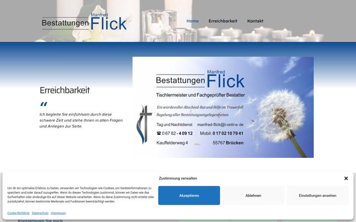 Ekrānuzņēmums no bestattungen-flick.de