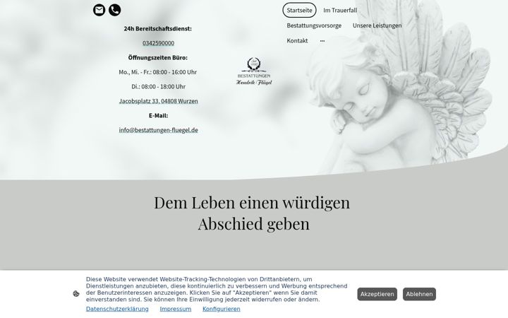 Screenshot of bestattungen-fluegel.de