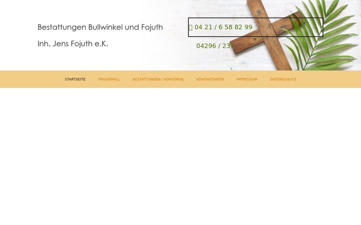 Screenshot of bestattungen-fojuth.de