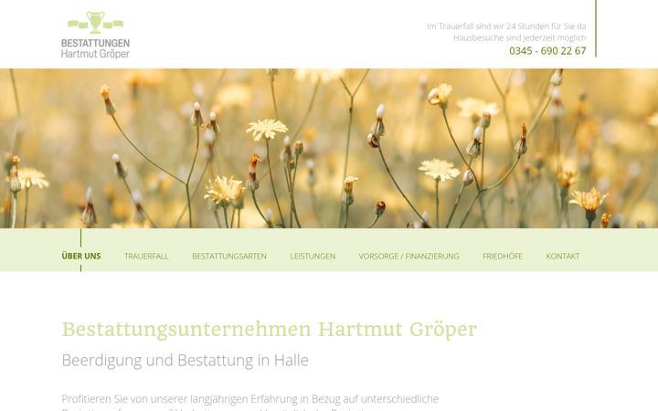 Screenshot di bestattungen-groeper.de