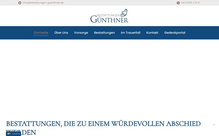 Screenshot di bestattungen-guenthner.de