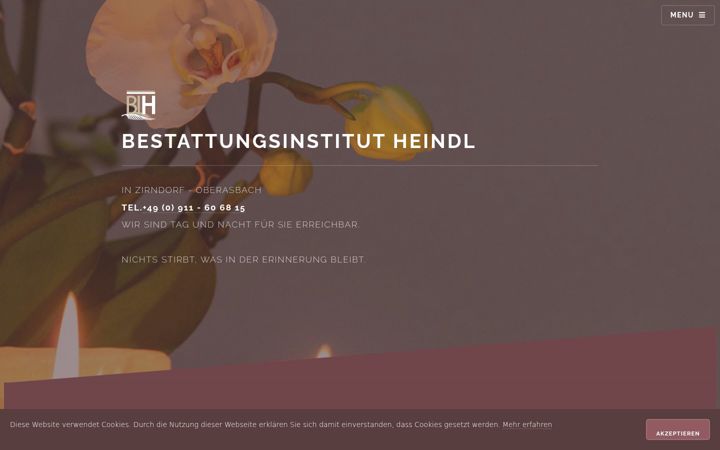 Screenshot of bestattungen-heindl.de