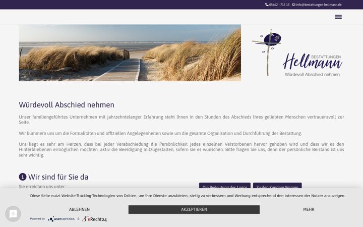 Screenshot of bestattungen-hellmann.de