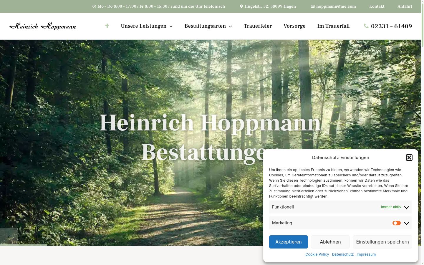 Skärmbild av samtyckesbannern som visades före någon interaktion