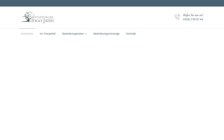 Screenshot of bestattungen-ingojann.de